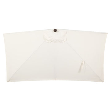 Sidney 9 ft. Classic MidCentury Rectangular Half Market Patio Umbrella